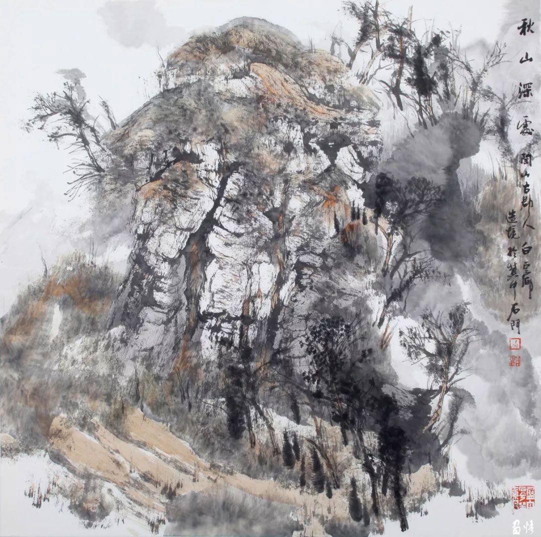 白云乡作品  《秋山深处》  70cm×70cm